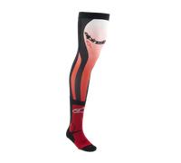 Alpinestars Knee Brace Calze Motocross, bianco-rosso, taglia L XL 2XL per maschi