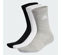 adidas Unisex - Adulto Cushioned Crew Socks 3 Pairs, Medium Grey Heather / White / Black, 6.5-8