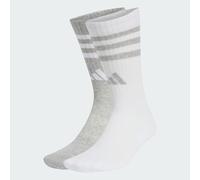 Calze Cushioned Sportswear 3-Stripes Glam Crew (Confezione da 2 paia) White / Mgh Solid Grey 43-45