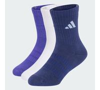 adidas Unisex - Bambini e ragazzi Cushioned Sportswear Crew Socks 3 Pair Pack Socks, Pure Purple/white/dark blue, 6-7 Years