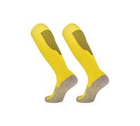 Calze da allenamento da calcio traspiranti lunghe calze da calcio imbottite spesse calze da calcio per adolescenti adulti uomini sportivi calzini da allenamento per calcio, Giallo e nero., M