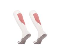 Calze da allenamento da calcio traspiranti lunghe calze da calcio imbottite spesse calze da calcio per adolescenti adulti uomini sport calcio calzini sportivi da uomo, Bianco e rosso., M