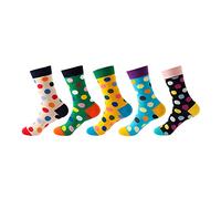 Calze da bici da corsa 5 paia di calzini da donna divertenti novità colorate Funky Fancy divertenti calzini casual per mamma fidanzata calzini a righe uomo 39-42, a, Taglia unica