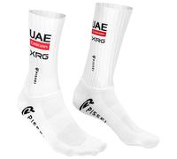 Calze da ciclismo UAE TEAM EMIRATES - XRG Gara 2025 bianco/nero L-XL