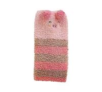 Calze da donna a forma di animale, lunghezza al ginocchio, in lana di corallo, ispessite, calde, per la casa, giarrettiera, P, Taglia unica