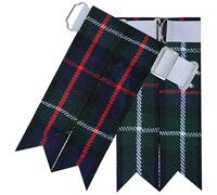 Calze da kilt scozzese da uomo lampeggianti vari tartan giarrettiera a punta in lana acrilica kilt flash con fibbia pesante regolatori da uomo clan lana causale tinta unita e tartan calzini Highland