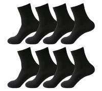 Calze da lavoro nere vestibilità larga, morbide, larghe, elastiche, senza cuciture, 4 paia, calze autoreggenti nere, Nero , Taglia unica