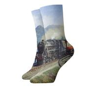 Calze Da Lavoro Steam Train Across The Bridge Antiodore Calzini Sportive Antiscivolo Calze Running Per Ciclismo Sport Lavoro