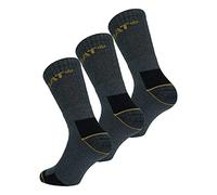 Calze da Lavoro Uomo 3 PAIA Antinfortunistiche Rinforzate su Tallone e Punta con Trama Rinforzata CAT CATERPILLAR Filati di Ottima Qualità Spugna di Cotone disponibile in vari colori (Antracite, 3942)