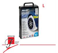 CALZE DA NEVE AUTO TAGLIA L IN TESSUTO OMOLOGATE UNI EN16662-1 UNIVERSALI