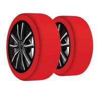Calze da Neve Omologate 2023 EN 16662-1:2020 Due Catene da Neve in Tessuto per Auto Active Series Misure S M L XL XXL con Guanti e Sacca Montaggio in 2 Minuti (M)
