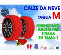 CALZE DA NEVE OMOLOGATE AUTO TAGLIA M PER PNEUMATICI 135/80R15 135/80/15
