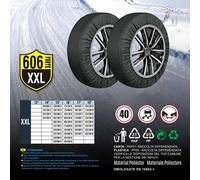 Calze Da Neve per Auto Omologate EN 16662-1-2020 Colore Nero Misura XXL Catena
