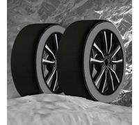 CARALL Calze da Neve Omologate Italia, Colore Nero, Misura XL, Catene Da Neve Tessili (Nero,XL)