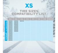 Calze da Neve per Auto Omologate EN 16662-1 Taglia XS in Tessuto 3D Rosso