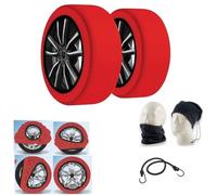 CALZE DA NEVE PER PNEUMATICI 225/35 R17 CERCHIO 17 MISURA S CALZA DA NEVE OMOLOGATA PER AUTO, SUV, 4X4, FURGONI, ANTI-SLITTAMENTO PER TRATTI DI STRADA MISTA TRA GHIACCIO E NEVE SET DI 2 PEZZI