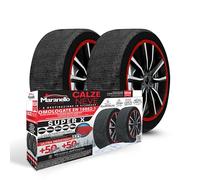 Calze da neve per pneumatici Snow Socks Catene da neve in tessuto Maranello Super X - Taglia XL - testato secondo EN 16662 - 1:2020 - Montaggio semplice in 2 minuti - Catene invernali antiscivolo -