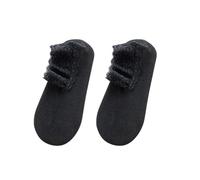 Calze Da Pantofole Scarpe invernali di lana spessa da donna addensare calde calze da camera da letto for la casa pantofole da uomo scaldapiedi antiscivolo calzini da neve regalo di Natale(Black 2)