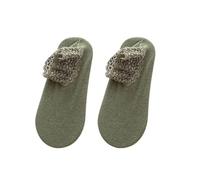 Calze Da Pantofole Scarpe invernali di lana spessa da donna addensare calde calze da camera da letto for la casa pantofole da uomo scaldapiedi antiscivolo calzini da neve regalo di Natale(Green 2)