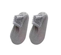 Calze Da Pantofole Scarpe invernali di lana spessa da donna addensare calde calze da camera da letto for la casa pantofole da uomo scaldapiedi antiscivolo calzini da neve regalo di Natale(Gray 2)