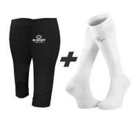 Calze da recupero + guaina compressiva BV sport Pack Performance (nero/bianco) M