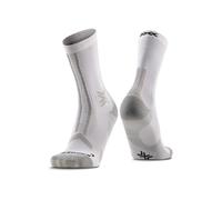 X-Socks Calze da running Trail Run Discover Crew Uomo/Donna Bianco/Grigio-Blu 42-44