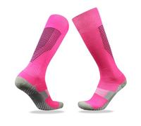 Calze da scherma, calze sportive alte adatte for la scherma con spada, sciabola e fioretto, equipaggiamento protettivo unisex for la scherma(Pink-Black,ONE PAIR_L)