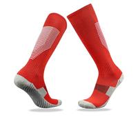 Calze da scherma, calze sportive alte adatte for la scherma con spada, sciabola e fioretto, equipaggiamento protettivo unisex for la scherma(Red-White,ONE PAIR_S)