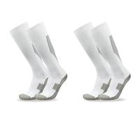 Calze da scherma, calze sportive alte adatte for la scherma con spada, sciabola e fioretto, equipaggiamento protettivo unisex for la scherma(White-Black,TWO PAIRS_L)