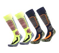 Calze da sci 2 paia, calze da sci per sport all'aria aperta, calze da alpinismo spesse, calze termiche al ginocchio per snowboard invernali,