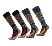 Calze da sci 2 paia, calze da sci per sport all'aria aperta, calze da alpinismo spesse, calze termiche al ginocchio per snowboard invernali,