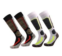 Calze da sci 2 paia, calze da sci per sport all'aria aperta, calze da alpinismo spesse, calze termiche al ginocchio per snowboard invernali,