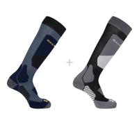 Calze da sci Salomon S/Access, confezione da 2 pezzi, nero/blu 39-41