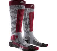 Calze da sci X-Socks Rider Silver 4.0 (stone grey mlange/plum) donna 35-36