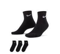Calze da training alla caviglia Nike Everyday Cushioned (3 paia) - Nero 38-42