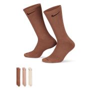 Nike Everyday Plus Cushioned Training Crew Socks (3 Pairs) men Socks brown in taglia:L