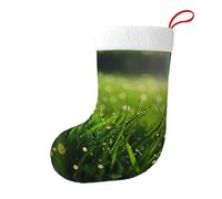 Calze decorative natalizie WHJSHOP Dew on the Grass Pattern per festa di Natale