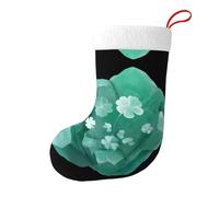 Calze decorative natalizie WHJSHOP Emerald Clover Crystal Pattern per feste di Natale