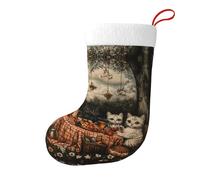 Calze decorative natalizie WHJSHOP Kittens Going on a Field Trip Pattern per feste di Natale