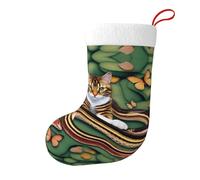 Calze decorative natalizie WHJSHOP La storia del serpente e del gatto modello per feste di Natale