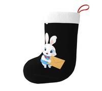 Calze decorative natalizie WHJSHOP Little White Rabbit guardando il modello della busta per feste di Natale