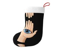 Calze decorative natalizie WHJSHOP occhi blu nel palmo della mano modello per feste di Natale