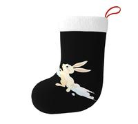 Calze decorative natalizie WHJSHOP Rabbit Flying into the Sky Pattern per festa di Natale
