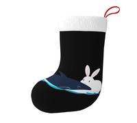 Calze decorative natalizie WHJSHOP The Little White Rabbit who Saved The Whale Pattern per feste di Natale