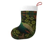 Calze decorative natalizie WHJSHOP verde pavone in trifoglio modello per feste di Natale