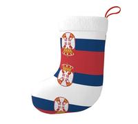 Calze decorative natalizie Yyhwhjde con stampa bandiera della Serbia, morbide e soffici, per donne e uomini