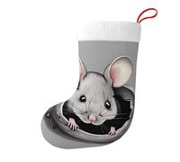 Calze decorative natalizie Yyhwhjde con stampa di topi grigi, morbidi e soffici, per donne e uomini