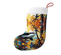 Calze decorative natalizie YYHWHJDE Killer Whale nel bosco stampa per feste di Natale