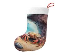 Calze decorative natalizie YYHWHJDE Piccolo granchio sotto le rocce stampa per feste di Natale