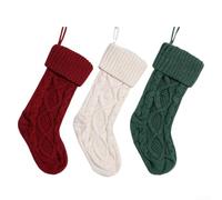 Calze decorative per feste, 45,7 cm, set da 3 | 45,7 cm di grandi dimensioni, contiene snack e piccoli regali, set di 3, camino da appendere, sorpresa festiva